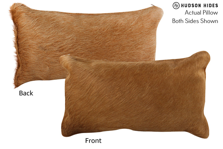 Solid Brown 12"x22" Brazilian Cowhide Pillow #73774 by Hudson Hides