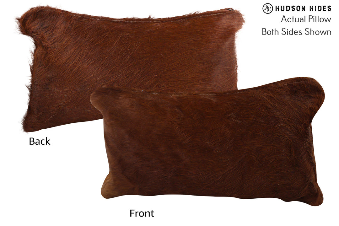 Solid Brown Pillow 12"x22"#73780 by Hudson Hides