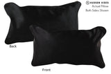 Solid Black 12"x22" Brazilian Cowhide Pillow #73794 by Hudson Hides