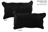Solid Black 12"x22" Brazilian Cowhide Pillow #73796 by Hudson Hides