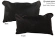 Solid Black 12"x22" Brazilian Cowhide Pillow #73801 by Hudson Hides