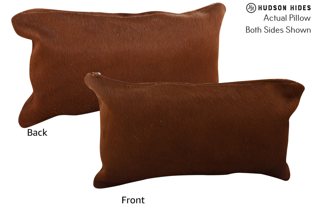 Solid Brown Pillow 12"x22"#73802 by Hudson Hides