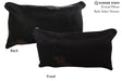 Solid Black 12"x22" Brazilian Cowhide Pillow #73804 by Hudson Hides