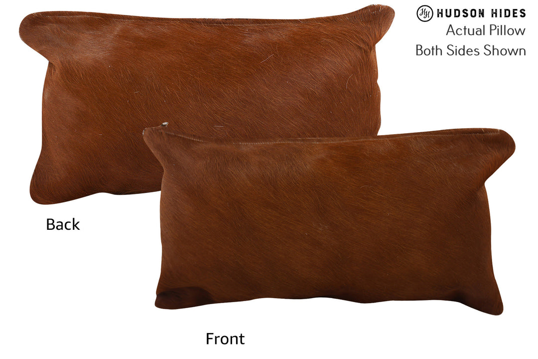 Solid Brown Pillow 12"x22"#73825 by Hudson Hides