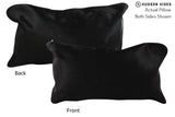 Solid Black 12"x22" Brazilian Cowhide Pillow #73829 by Hudson Hides