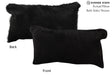Solid Black 12"x22" Brazilian Cowhide Pillow #73831 by Hudson Hides