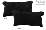 Solid Black 12"x22" Brazilian Cowhide Pillow #73831 by Hudson Hides