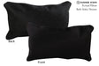 Solid Black 12"x22" Brazilian Cowhide Pillow #73837 by Hudson Hides