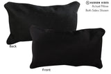 Solid Black 12"x22" Brazilian Cowhide Pillow #73837 by Hudson Hides