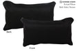 Solid Black 12"x22" Brazilian Cowhide Pillow #73852 by Hudson Hides