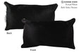 Solid Black 12"x22" Brazilian Cowhide Pillow #73861 by Hudson Hides