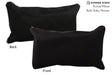 Solid Black 12"x22" Brazilian Cowhide Pillow #73870 by Hudson Hides