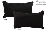 Solid Black 12"x22" Brazilian Cowhide Pillow #73870 by Hudson Hides