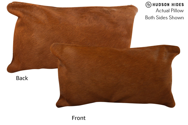 Solid Brown 12"x22" Brazilian Cowhide Pillow #73871 by Hudson Hides