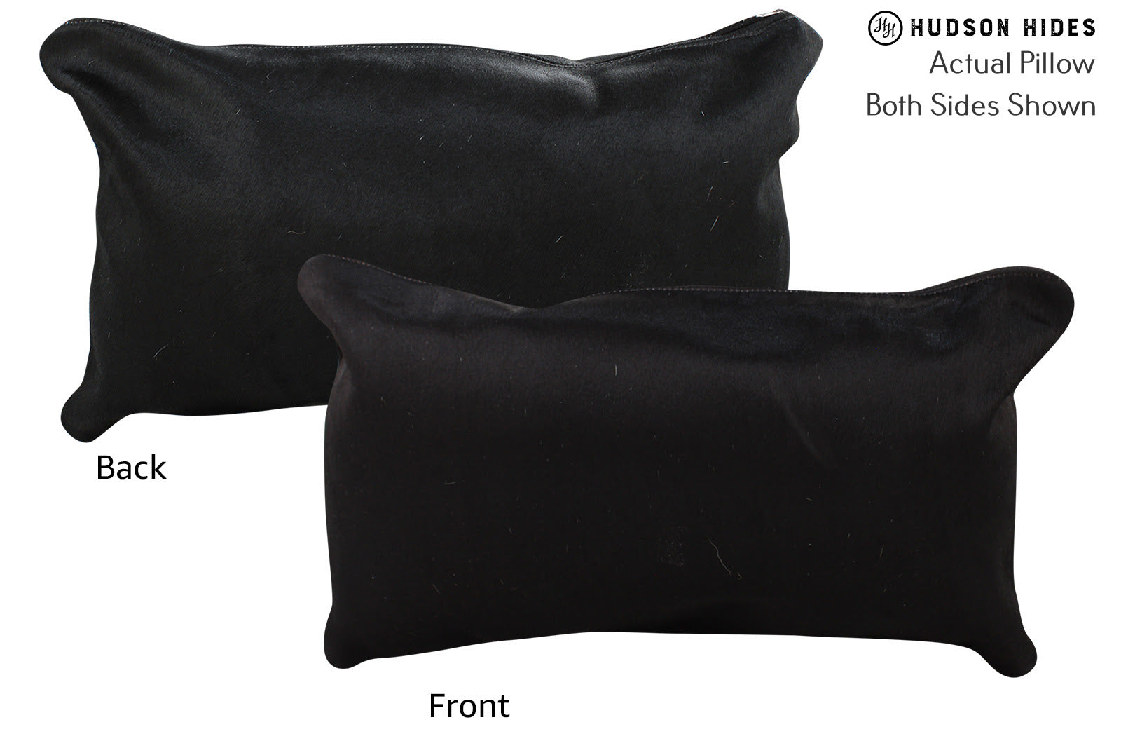 Solid Black Cowhide Pillow #73874