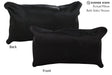Solid Black 12"x22" Brazilian Cowhide Pillow #73874 by Hudson Hides