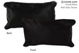 Solid Black 12"x22" Brazilian Cowhide Pillow #73878 by Hudson Hides