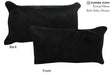 Solid Black 12"x22" Brazilian Cowhide Pillow #73879 by Hudson Hides