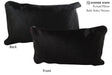 Solid Black 12"x22" Brazilian Cowhide Pillow #73882 by Hudson Hides