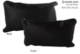 Solid Black 12"x22" Brazilian Cowhide Pillow #73882 by Hudson Hides