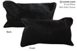 Solid Black 12"x22" Brazilian Cowhide Pillow #73887 by Hudson Hides