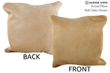 Beige 16"x16" Brazilian Cowhide Pillow #74057 by Hudson Hides