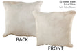 Solid White 16"x16" Brazilian Cowhide Pillow #74162 by Hudson Hides