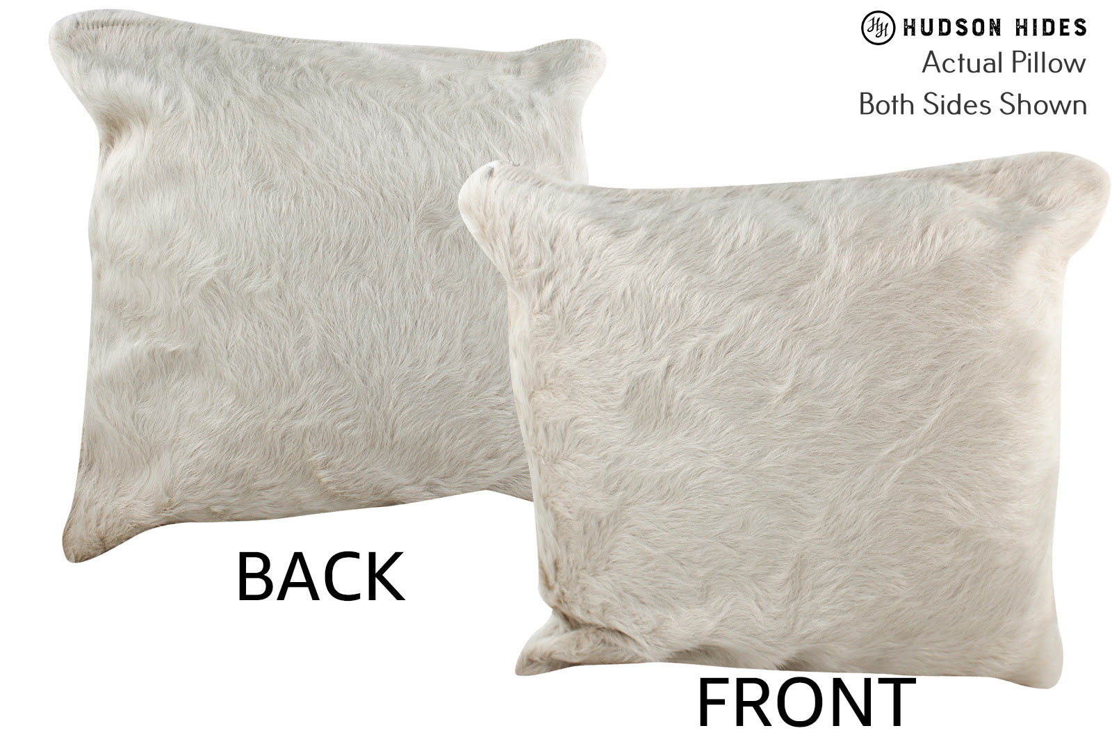 Solid White Cowhide Pillow #74186