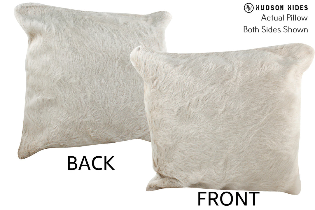 Solid White Pillow 16"x16"#74186 by Hudson Hides