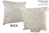 Solid White 16"x16" Brazilian Cowhide Pillow #74186 by Hudson Hides