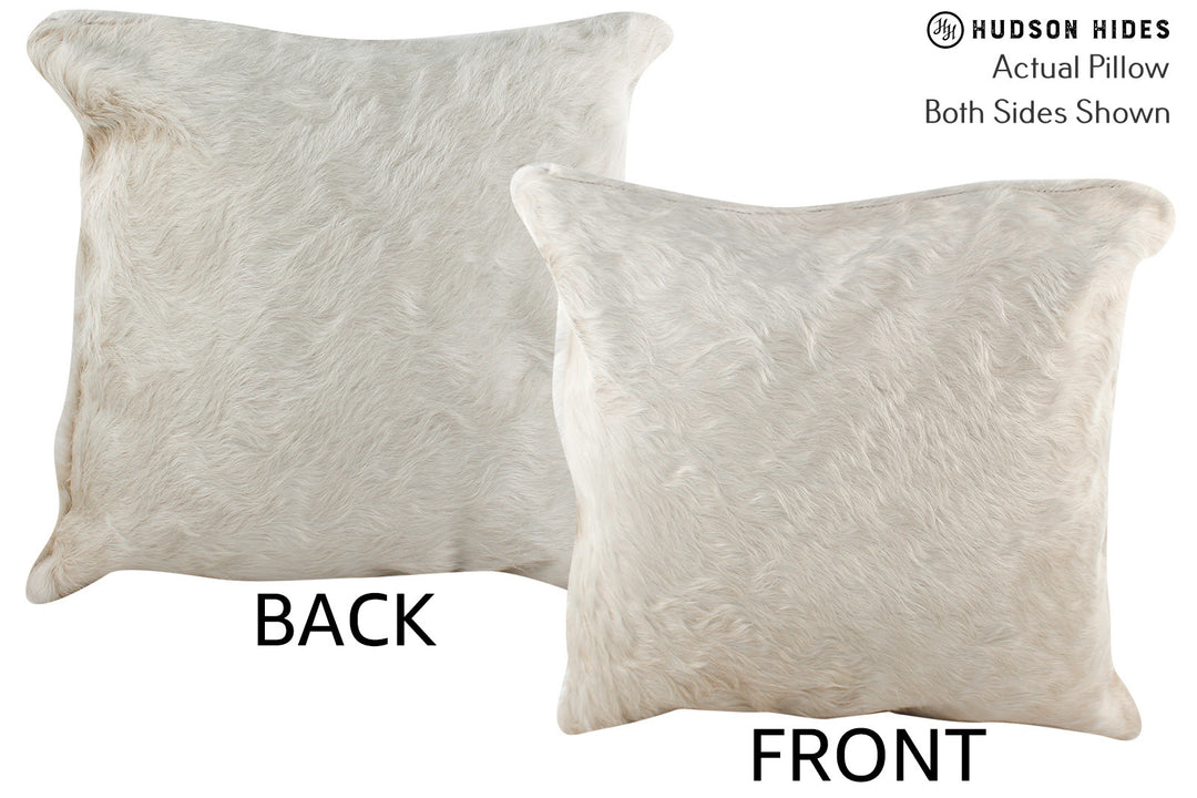 Solid White Pillow 16"x16"#74222 by Hudson Hides