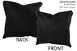 Solid Black 16"x16" Brazilian Cowhide Pillow #74231 by Hudson Hides