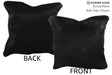 Solid Black 16"x16" Brazilian Cowhide Pillow #74235 by Hudson Hides