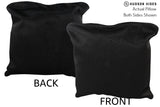 Solid Black 16"x16" Brazilian Cowhide Pillow #74237 by Hudson Hides