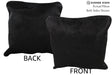 Solid Black 16"x16" Brazilian Cowhide Pillow #74240 by Hudson Hides