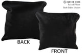Solid Black 16"x16" Brazilian Cowhide Pillow #74244 by Hudson Hides