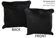 Solid Black 16"x16" Brazilian Cowhide Pillow #74248 by Hudson Hides