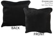 Solid Black 16"x16" Brazilian Cowhide Pillow #74252 by Hudson Hides