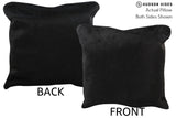 Solid Black 16"x16" Brazilian Cowhide Pillow #74252 by Hudson Hides
