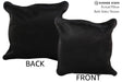Solid Black 16"x16" Brazilian Cowhide Pillow #74259 by Hudson Hides