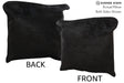 Solid Black 16"x16" Brazilian Cowhide Pillow #74275 by Hudson Hides