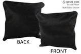 Solid Black 16"x16" Brazilian Cowhide Pillow #74286 by Hudson Hides