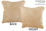 Beige 16"x16" Brazilian Cowhide Pillow #74298 by Hudson Hides