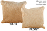 Beige 16"x16" Brazilian Cowhide Pillow #74301 by Hudson Hides