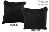 Solid Black 16"x16" Brazilian Cowhide Pillow #74318 by Hudson Hides