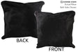 Solid Black 16"x16" Brazilian Cowhide Pillow #74321 by Hudson Hides