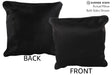 Solid Black 16"x16" Brazilian Cowhide Pillow #74325 by Hudson Hides