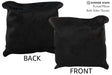 Solid Black 16"x16" Brazilian Cowhide Pillow #74336 by Hudson Hides