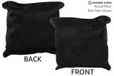 Solid Black 16"x16" Brazilian Cowhide Pillow #74336 by Hudson Hides
