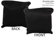 Solid Black 16"x16" Brazilian Cowhide Pillow #74340 by Hudson Hides